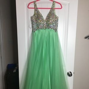 Mac Duggal mint gown ball gown